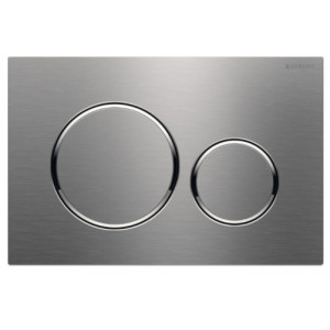 GEBERIT Sigma 20 Brushed Stainless Steel Round Button Flush Plate